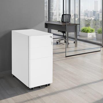 Archiefkast Parvus, 2 lades, 1 hangmappenkast - wit, Verzenden, Nieuw