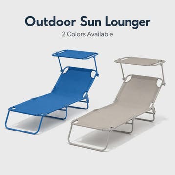 Opvouwbare Loungestoel 188cm met Verstelbare Rugleuning en Z, Tuin en Terras, Verzenden, Nieuw