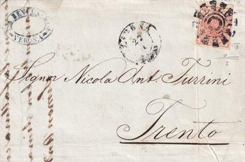Italiaanse oude staten - Lombardije Venetië - Brief uit, Postzegels en Munten, Gestempeld