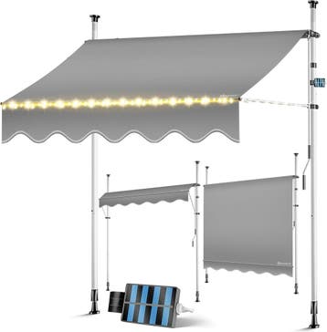Klemluifel - Balkon luifel - Verticale luifel - 200 cm - LED, Verzenden, Zo goed als nieuw