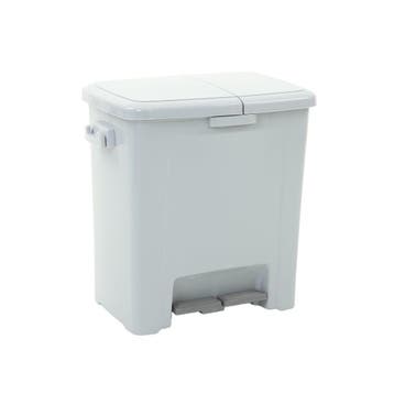 Pedaalemmer Divided Dustbin - grijs, Verzenden, Nieuw