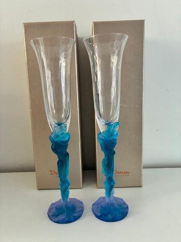 Daum - Daum - Champagne fluitje (2) - Fluit Louis XV -