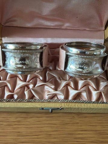 A. Rovere - GK - Tafelservies (2) - .800 zilver - Gravures