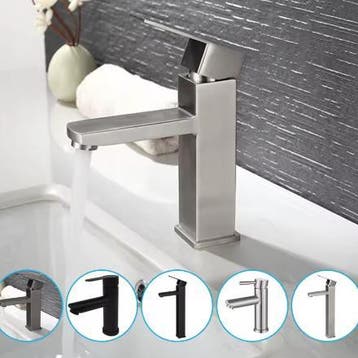 Enkele Handgreep Wastafelkraan –Mat Zwart, Warm , Koud Water, Verzenden, Nieuw