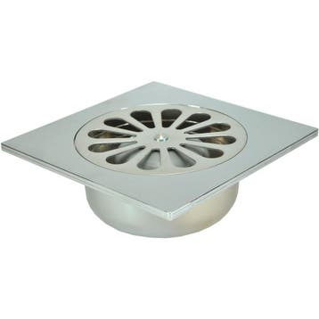 Riko Doucheput - met Onderuitlaat - 14x14cm - Chroom, Doe-het-zelf en Verbouw, Sanitair, Ophalen of Verzenden, Nieuw