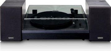 Platenspeler - Bluetooth - Met speakers - Zwart - Lenco - LS, Verzenden, Zo goed als nieuw