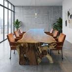 Watervaltafel Suarhout | 300cm, Huis en Inrichting, Tafels | Eettafels, Ophalen of Verzenden, Nieuw