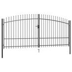 vidaXL Dubbele deur hekpoort Woerden met speerpunt 400x224,5, Verzenden, Nieuw
