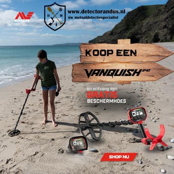 Minelab Vanquish 340, ACTIE met gratis beschermhoes!, Meer dan 30 cm, Nieuw, Ophalen of Verzenden, Minelab