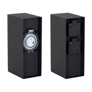 Buitenstopcontact Charge Timer Tuinstopcontact zwart, Huis en Inrichting, Woonaccessoires | Overige, Verzenden, Nieuw, Zwart, Modern