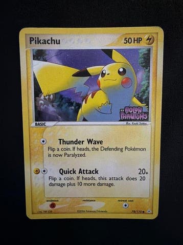 Pokémon - 1 Card - Pikachu 78/110 Holo, Reverse holo, Secret, Nieuw