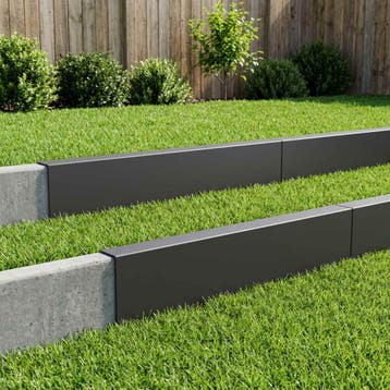 vidaXL Afdekprofiel voor tuinafboording 10 st 100 x 5 x 15, Verzenden, Nieuw