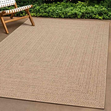 vidaXL Vloerkleed ZIZUR binnen en buiten 60x110 cm jute look, Verzenden, Nieuw, Bruin