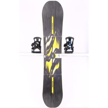 160 snowboard SALOMON WILD CARD, Black/yellow, FLAT/rocker, Verzenden, Gebruikt