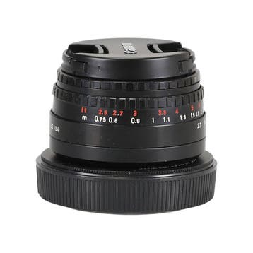 Pentaflex-Color 2.8/50 + Canon EF adapter met garantie, Gebruikt, Ophalen of Verzenden, Lensdoppen, Toebehoren