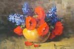 Mario Salimbeni (1874-1942) - Vaso di fiori con papaveri e