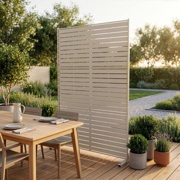 Scheidingswand Nodepp privacyscherm 180x120x40 cm knoflook b, Verzenden, Nieuw
