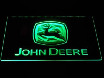 John Deere neon bord lamp LED verlichting reclame lichtbak X, Verzenden, Nieuw