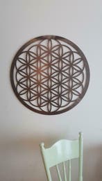 Cortenstaal wanddecoratie flower of life. Metalen wanddeco, Ophalen of Verzenden, Nieuw