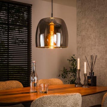 Fraaai Ariana hanglamp 1L drift glas - smoke grijs -, Ophalen of Verzenden, Nieuw