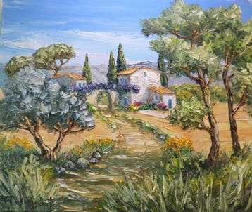 R. Vincent (1954) - Bastide à Brignoles en Provence oeuvre
