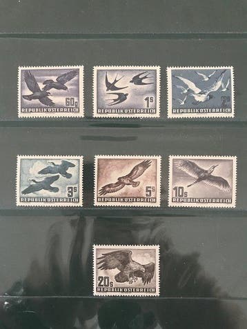 Oostenrijk 1950/1953 - Luchtpost: vogels - MNH, Gestempeld
