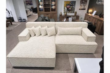 Domburg Loungebank - loungebanken - Creme, Nieuw, 150 cm of meer, Stof, 250 tot 300 cm