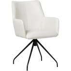 Set van 8 Leren eetkamerstoelen Wave - Toledo Purewhite, Ophalen of Verzenden, Nieuw, Leer