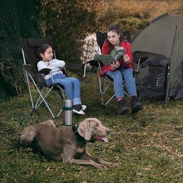 Inklapbare campingstoel met armleuningen hoofdsteun en, Caravans en Kamperen, Verzenden, Nieuw