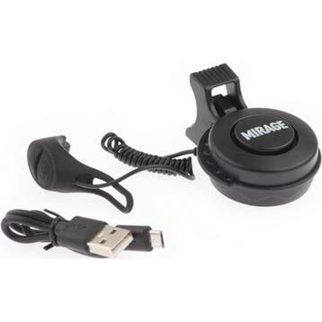 MIRAGE toeter e-bike e-horn 80-90db usb oplaadbaar, Fietsen en Brommers, Fietsaccessoires | Overige Fietsaccessoires, Ophalen of Verzenden