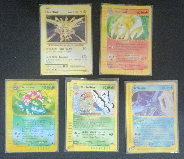 Pokémon - 5 Card - Venusaur, Butterfree, Articuno, Électhor, Hobby en Vrije tijd, Verzamelkaartspellen | Pokémon
