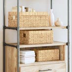 vidaXL Opslagmanden 3 pcs Naturel Waterhyacint, Verzenden, Nieuw