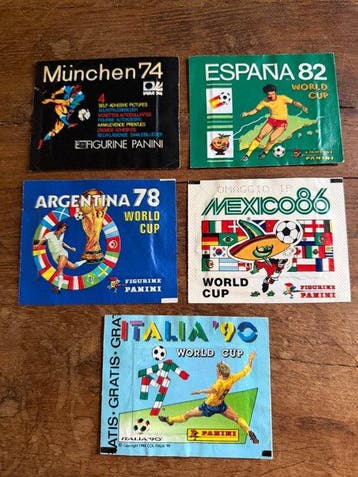 1974, 1978, 1982, 1986, 1990 Panini World Cup Stickers, Nieuw