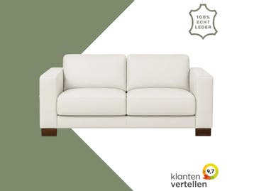 Leren bank Clear - 2,5 zits - Toledo Bianco (gebroken wit), Bohemian, Eigentijds, Modern, Retro, Vintage, Nieuw, Ophalen of Verzenden