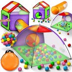 Speeltent - Kindertent - Speelhuisje - Met ballen - Kleurrij, Verzenden, Zo goed als nieuw