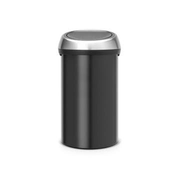 Brabantia Touch Bin 60 ltr - mat Zwart/Mat RVS, Verzenden, Nieuw