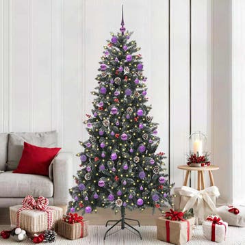 vidaXL Kunstkerstboom met 300 LED Groen 210 cm PVC en, Diversen, Verzenden, Nieuw