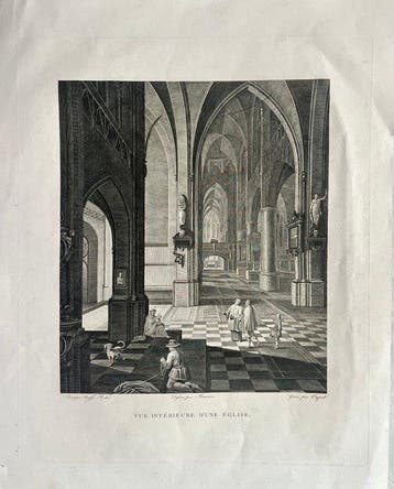 Jean-Alphonse Caquet - Vue intérieure dune église