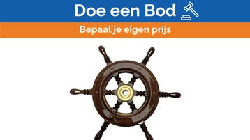 Bieden: Mahogany Wooden Boat Steering Wheel, Watersport en Boten, Bootonderdelen, Ophalen of Verzenden, Nieuw, Overige typen, Zeilboot of Motorboot