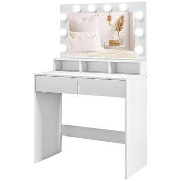 Kaptafel Met LED-verlichting, Kaptafel Met Spiegel, Instelba, Huis en Inrichting, Kasten | Wandmeubels, Verzenden, Nieuw