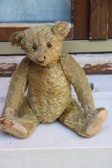 Steiff: Teddybeer, 1920-1926, met Steiff knoop - Teddybeer -