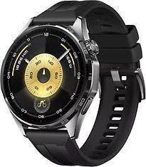 Huawei Watch GT 6 46 mm roestvrijstalen kast zwart met, Verzenden, Zo goed als nieuw
