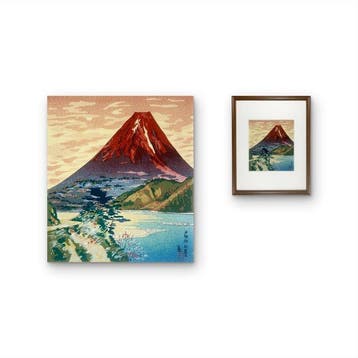 Motosu Lake Red Fuji () - Tokuriki Tomikichiro, Antiek en Kunst