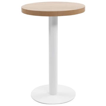 vidaXL Bistrotafel 50 cm MDF lichtbruin, Verzenden, Nieuw