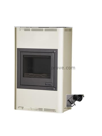 Aquaflame 25 cv-houtkachel Gebroken wit Handmatige bediening, Verzenden, Nieuw