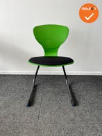 Eromes Marko - Vlinderstoel - slede - groene stoel met zwart, Vergader- of Presentatieruimte, Ophalen of Verzenden, Gebruikt, Stoel