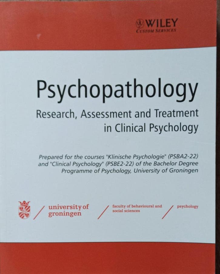 Psychopathology - Research, Assessment and Treatment in, Boeken, Taal | Engels, Gelezen, Verzenden