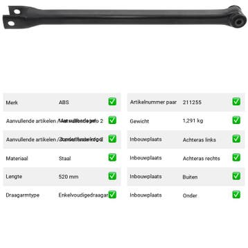 Draagarm Volkswagen New Beetle 3.2 RSI 4motion (9C1, 1C1) Va, Verzenden, Nieuw, Volkswagen