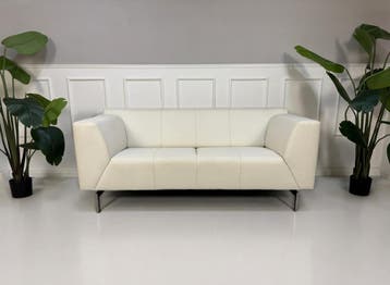Rolf Benz Grata Sofa Stof Blauw Groen Bank, Driepersoons, Leer, Ophalen of Verzenden, Zo goed als nieuw