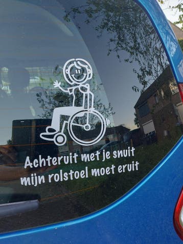 Minder valide sticker / autosticker mindervaliden € 12,49, Verzenden